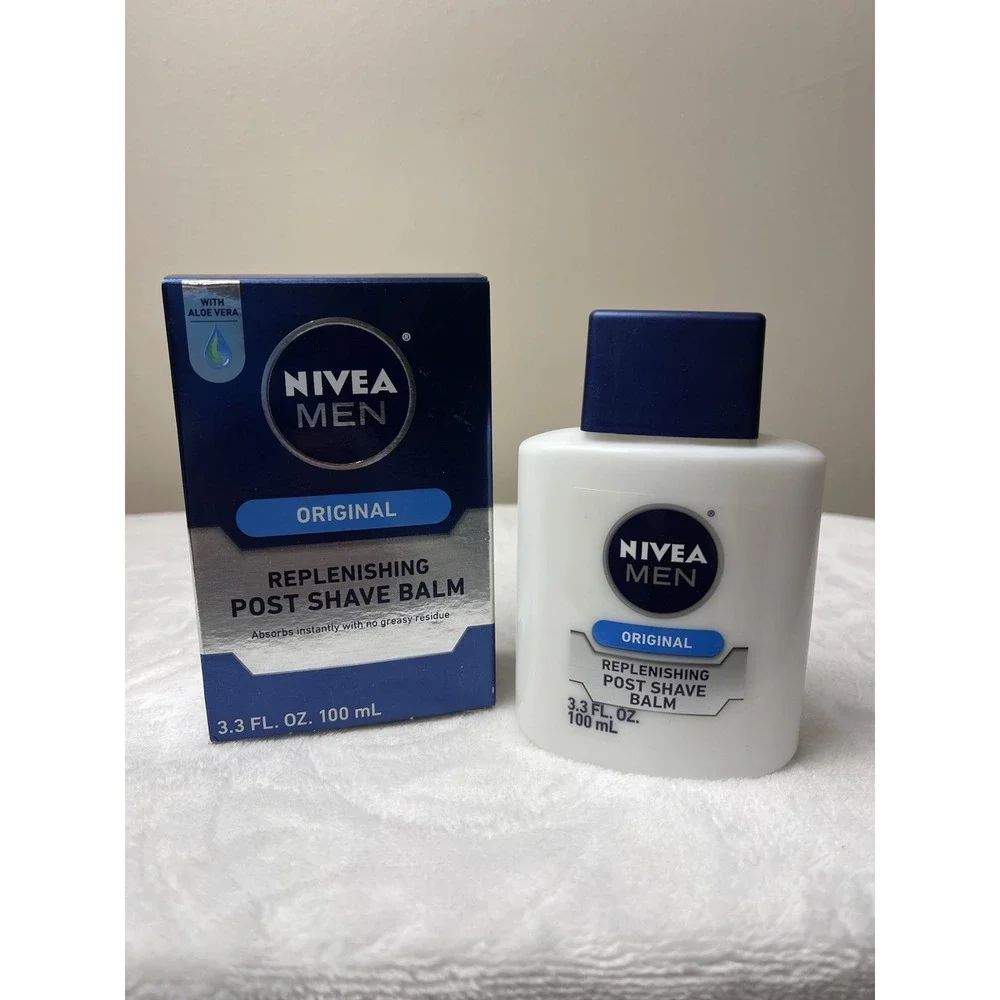 NIVEA MEN REPLENISHING POST SHAVE BALM‎ 3.3 Oz Glass Bottle Rare